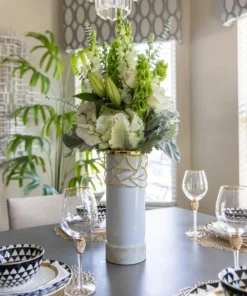 Inspire Me! Home Decor White Glass Vase With Mesh Design (2 Styles)