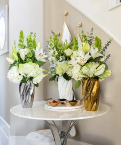 Inspire Me! Home Decor Silver Wavy Design Vase