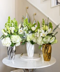 Inspire Me! Home Decor White Wavy Design Vase