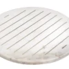 Inspire Me! Home Decor Round Marble Tray With Gold Line Details