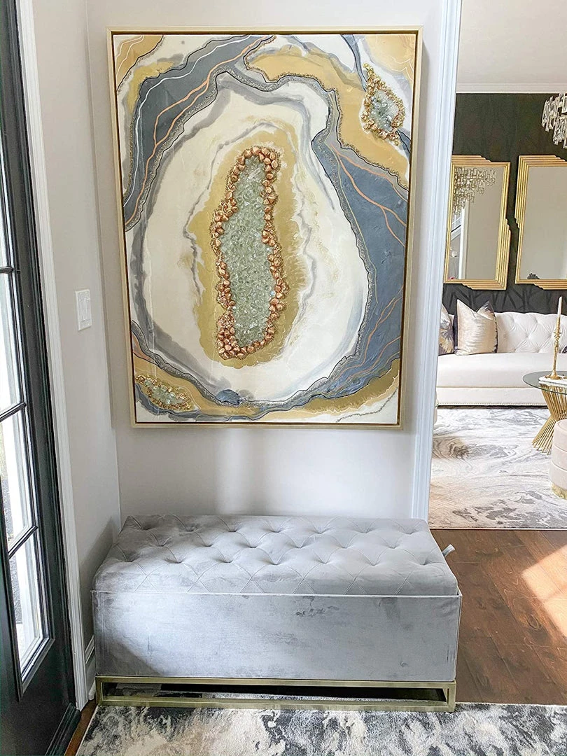 Inspire Me! Home Decor Jessica Storage Bench (2 Colors) Gold