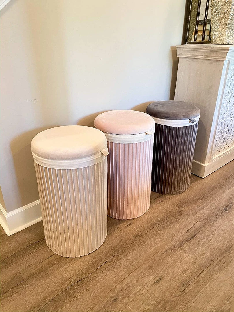 Inspire Me! Home Decor Lydia Pleated Hamper (3 Colors)