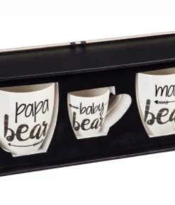 Inspire Me! Home Decor KITCHEN Family Bear Mug Set