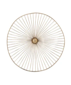 Inspire Me! Home Decor WALL ART & MIRRORS Gold Asymmetrical Circles Wall Art (Set Of 3 - 3 Different Sizes)