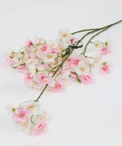 Inspire Me! Home Decor Floral Stems 49" Blush Pink & White Cherry Blossom Stem