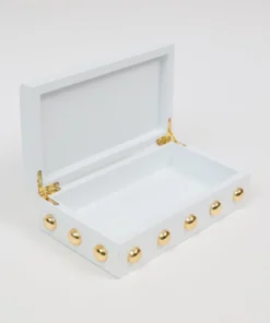 Inspire Me! Home Decor Studded Decorative Wood Boxes (4 Colors)