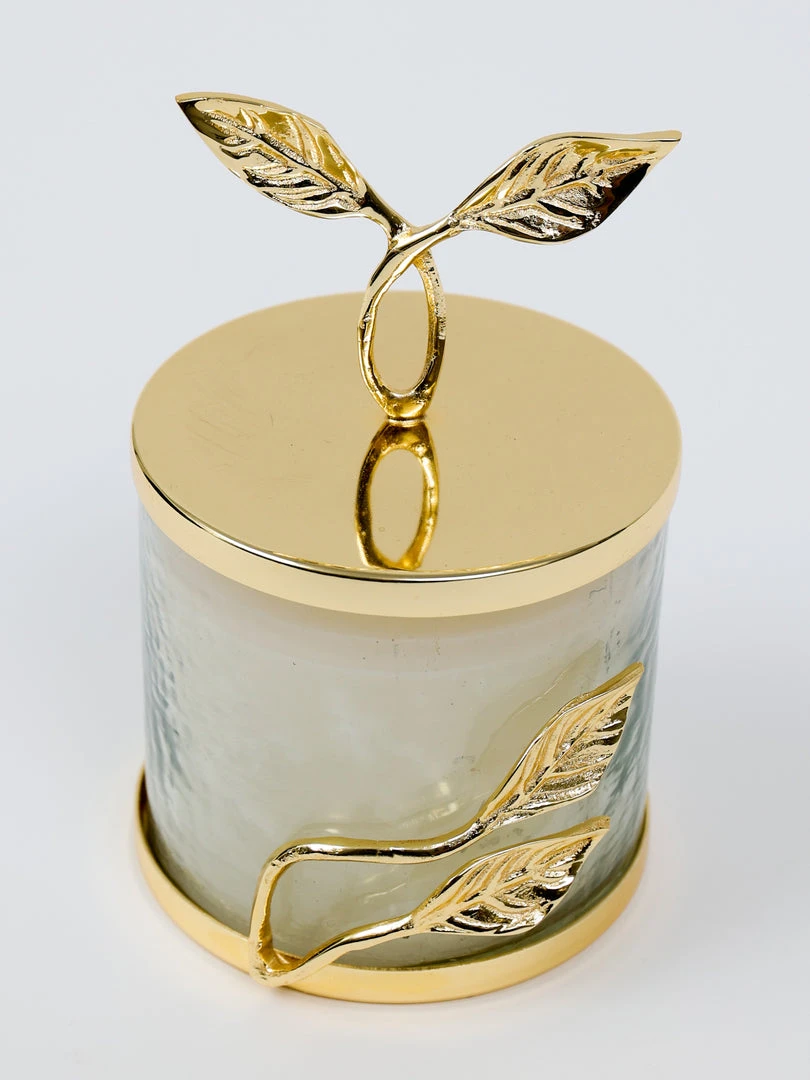 Inspire Me! Home Decor Gold Leaf Candle Bundle