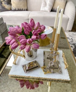 Inspire Me! Home Decor Silver Match Holder With Gold Detailing