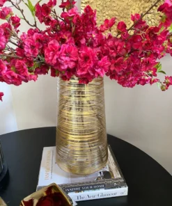 Inspire Me! Home Decor Gold Brushed Glass Vase