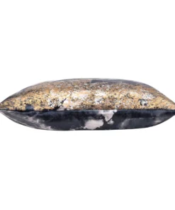 Cloud9d PILLOWS, RUGS, & THROWS Inaya - Abstract Digital Printed Velvet Pillow W/ Gold And Silver Foil - 20