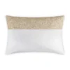 Cloud9d Lena - Ivory Velvet Pillow 5" Top Beaded In Gold Beadwork - 20" X 14"