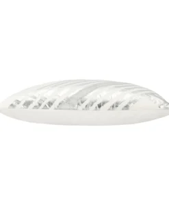 Cloud9d PILLOWS, RUGS, & THROWS Zara - Ivory Velvet Pillow W/ Abstract Silver Foil And Embroidery - 20