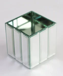 Inspire Me! Home Decor Mirror Cube Vase (2 Sizes)