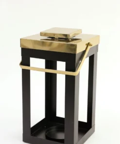 Inspire Me! Home Decor Black And Gold Lantern Display (2 Sizes)