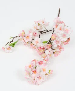 Inspire Me! Home Decor Floral Stems 18" Pink And White Cherry Blossom Stem