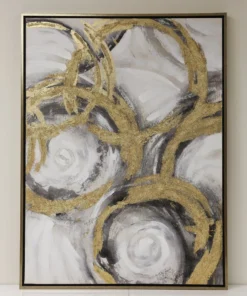 Inspire Me! Home Decor WALL ART & MIRRORS Metallic Gold Circles Wall Art