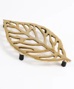 Inspire Me! Home Decor Leaf Trivet Gold