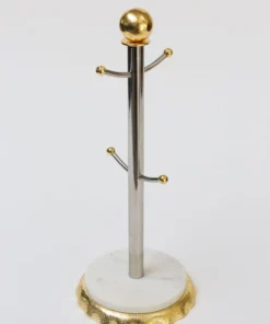 Inspire Me! Home Decor Coffee Mug Holder With Marble Base Gold