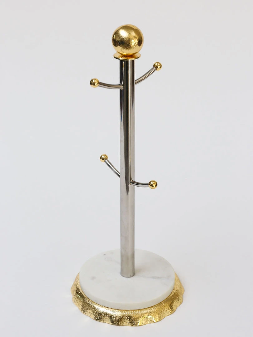 Inspire Me! Home Decor Coffee Mug Holder With Marble Base Gold