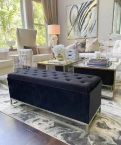 Inspire Me! Home Decor Jessica Storage Bench (2 Colors) Gold