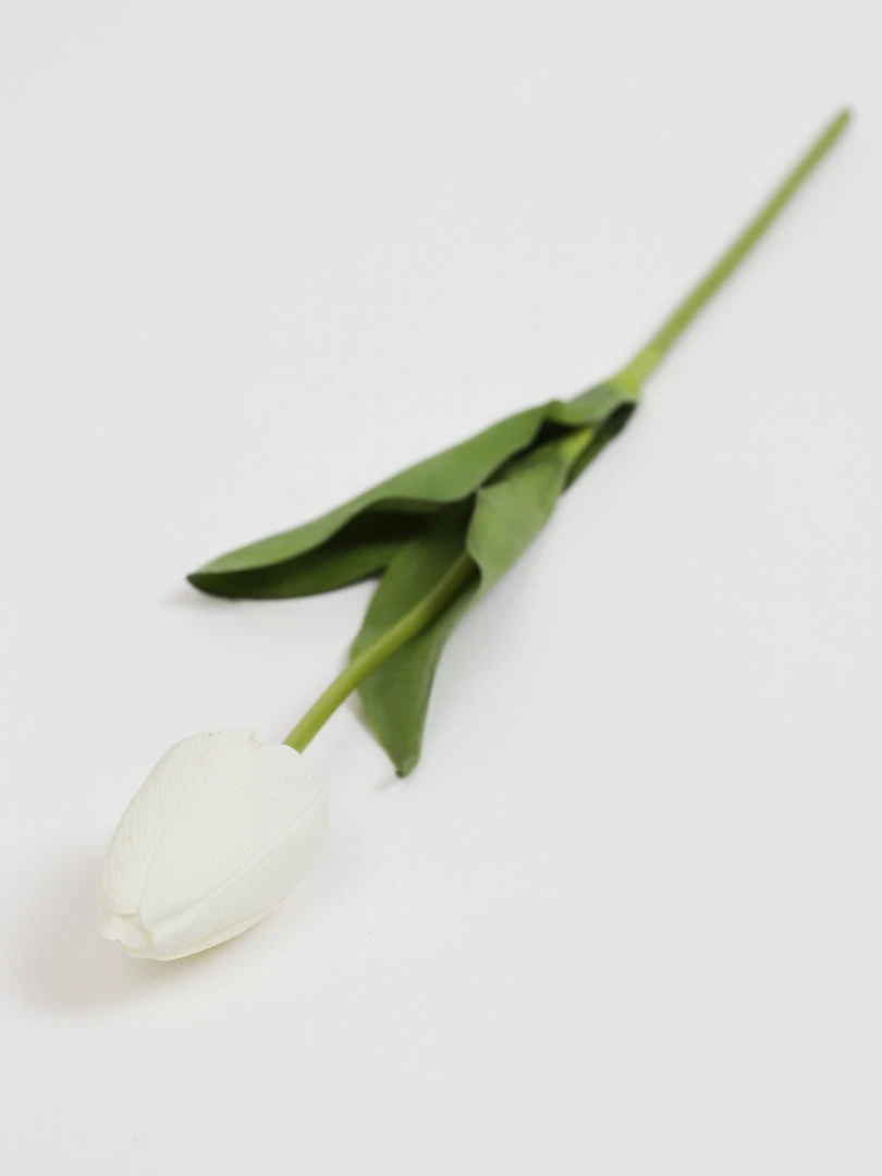Inspire Me! Home Decor Floral Stems 27" White Real Touch Tulip Stem