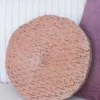 Inspire Me! Home Decor PILLOWS, RUGS, & THROWS Blush Woven Velvet Round Pillow