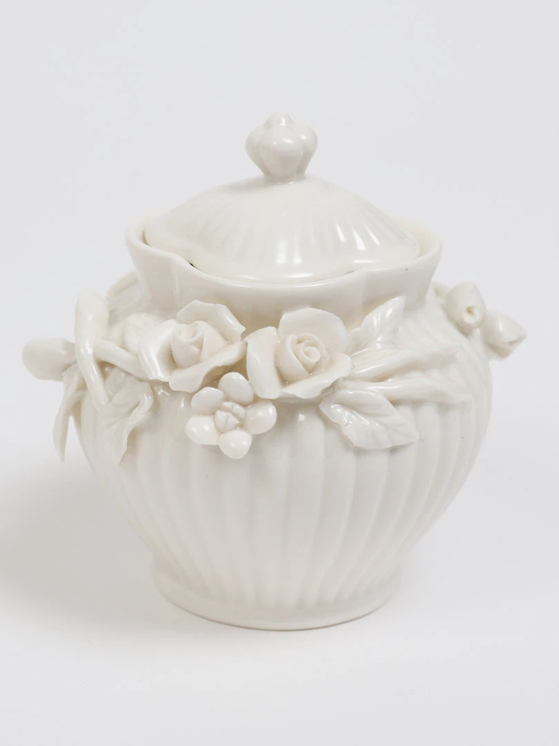 Inspire Me! Home Decor White Floral Tea Set (3 Items) Each Sold Individually KITCHEN