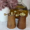 Inspire Me! Home Decor Modern Wood Salt And Pepper Mills With Gold Handles