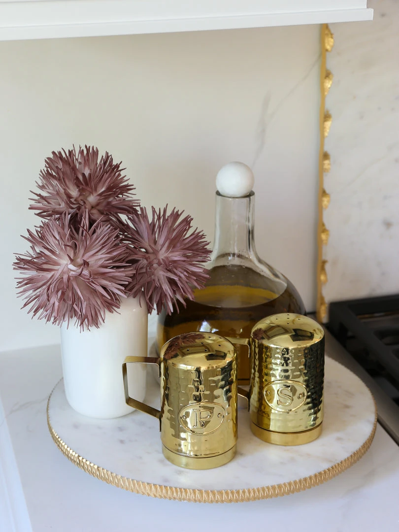 Inspire Me! Home Decor Glass Decanter With Round Marble Topper And Base