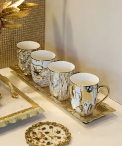 Inspire Me! Home Decor Textured Ruffle Mug Tray