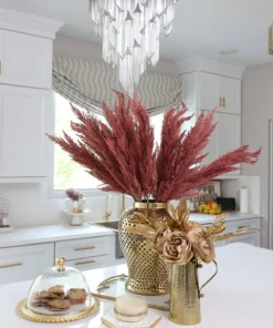 Inspire Me! Home Decor Mauve Feathered Pampa Grass Stem