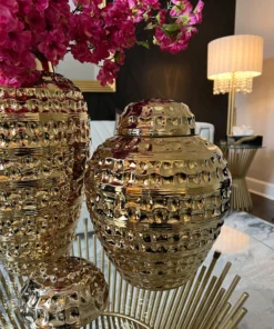 Inspire Me! Home Decor Gold Hammered Ginger Jar (2 Sizes)