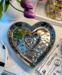 Inspire Me! Home Decor Heart Tray Set (2 Colors)