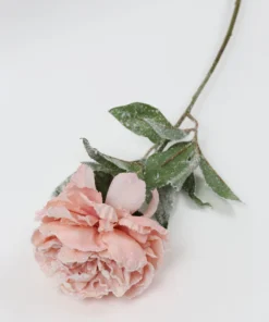 Inspire Me! Home Decor 28" Snow Sprinkled Peony Stem Pink