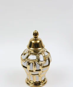 Inspire Me! Home Decor Gold & White Ginger Jar (3 Sizes)