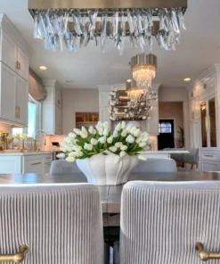 Inspire Me! Home Decor White Ceramic Round Pot With Petal Design (2 Sizes)