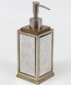 Inspire Me! Home Decor Antique Mirror Patterned Bath Collection (7 Items) Silver