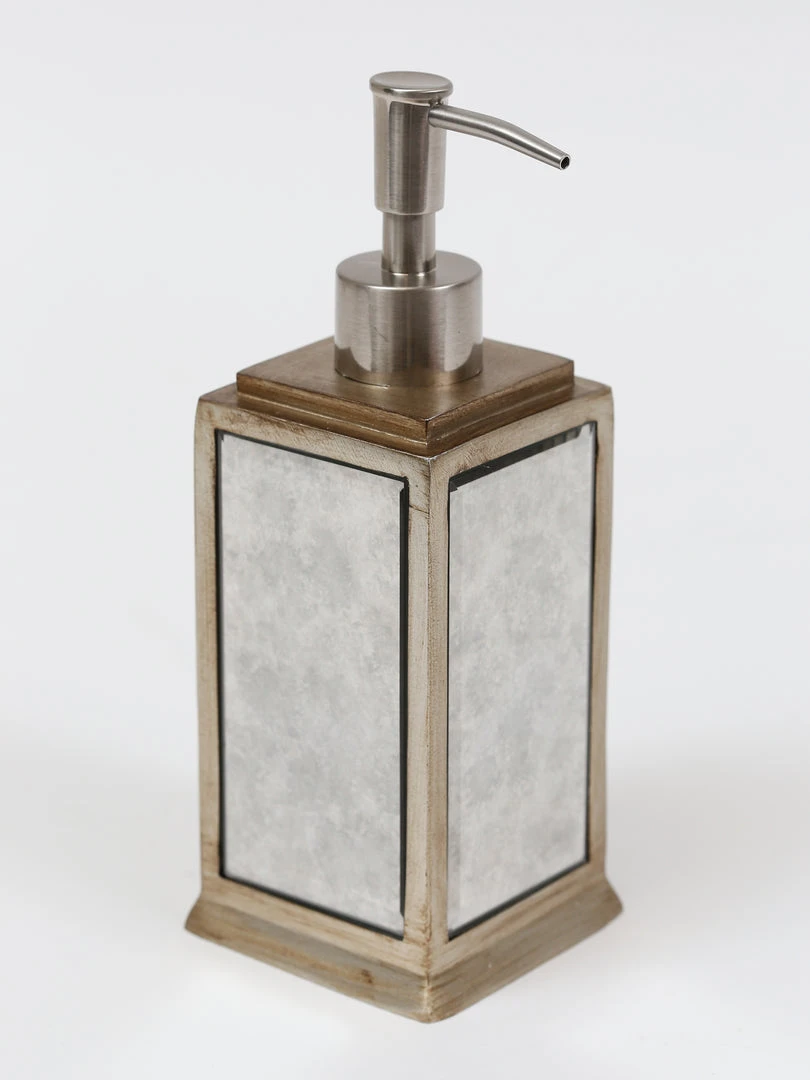 Inspire Me! Home Decor Antique Mirror Patterned Bath Collection (7 Items) Silver