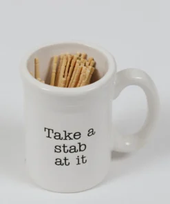 Inspire Me! Home Decor KITCHEN White Ceramic Toothpick Holder (3 Shapes)