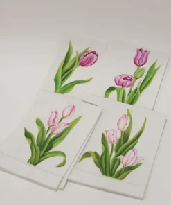 Inspire Me! Home Decor Pink Tulip Kitchen Towels (Set Of 2)