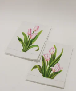 Inspire Me! Home Decor Pink Tulip Kitchen Towels (Set Of 2)