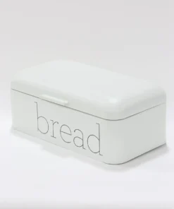 Inspire Me! Home Decor Bread Boxes Large White Metal Bread Box