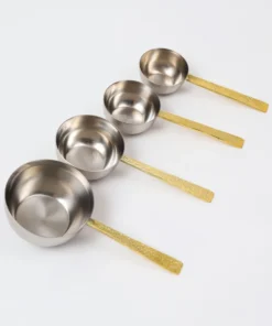 Inspire Me! Home Decor Measuring Cups With Textured Gold Handle