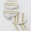 Inspire Me! Home Decor Marble Round Coasters With Gold Inlay (Set Of 4)