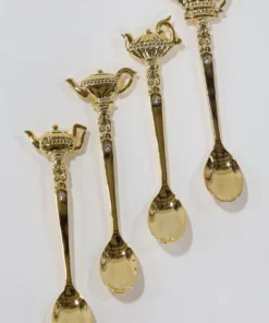Inspire Me! Home Decor Gold Teapot Spoons (Set Of 4)