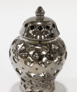 Inspire Me! Home Decor Silver Extra Mini Ginger Jar