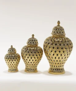 Inspire Me! Home Decor Small Gold Ginger Jar