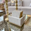 Inspire Me! Home Decor White Marble Decorative Box