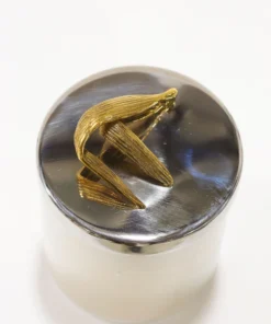 Inspire Me! Home Decor Silver And Gold Detailed Lid Candle - Vanilla (6 Styles)