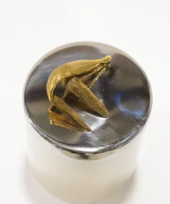 Inspire Me! Home Decor Silver And Gold Detailed Lid Candle- Unscented (6 Styles)